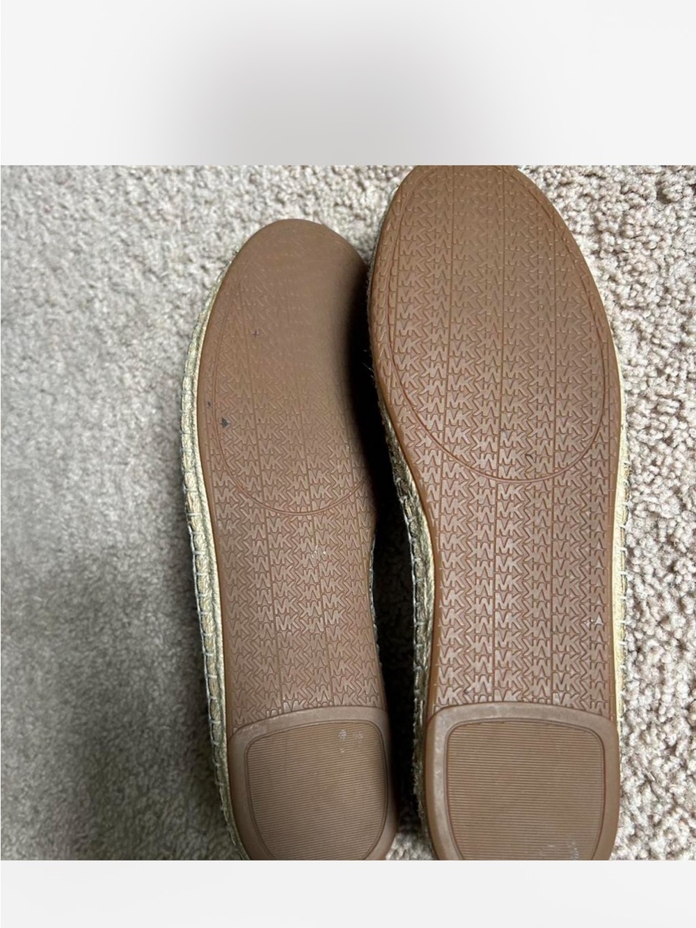 MICHAEL Michael Kors Alexis Brown Laser Cut Perforated Espadrille Flats - Sz 9 - Picture 5 of 7